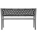 havebænk 120 cm stål sort