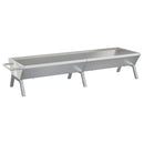 grillbakke 158x42x31 cm rustfrit stål sølvfarvet