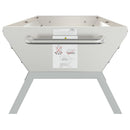 grillbakke 158x42x31 cm rustfrit stål sølvfarvet