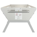 grillbakke 118x42x30,5 cm rustfrit stål sølvfarvet