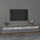 tv-skab med LED-lys 240x35x40 cm grå sonoma-eg