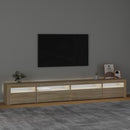 tv-skab med LED-lys 270x35x40 cm Sonoma-eg