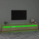 tv-skab med LED-lys 270x35x40 cm Sonoma-eg