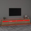 tv-skab med LED-lys 270x35x40 cm Sonoma-eg
