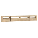 tv-skab med LED-lys 270x35x40 cm Sonoma-eg