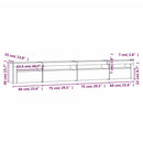 tv-skab med LED-lys 270x35x40 cm røget egetræ