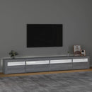 tv-skab med LED-lys 270x35x40 cm Grå sonoma-eg