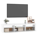 tv-skab med LED-lys 180x35x40 cm hvid