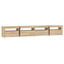 tv-skab med LED-lys 240x35x40 cm sonoma-eg
