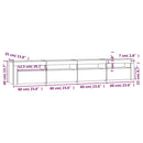 tv-skab med LED-lys 240x35x40 cm røget egetræ