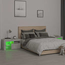 sengeborde 2 stk. med LED-lys 70x36,5x40 cm betongrå