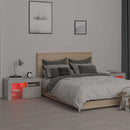 sengeborde 2 stk. med LED-lys 70x36,5x40 cm betongrå