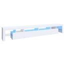 tv-skab med LED-lys 260x36,5x40 cm hvid