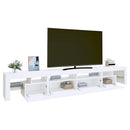 tv-skab med LED-lys 260x36,5x40 cm hvid