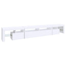 tv-skab med LED-lys 260x36,5x40 cm hvid