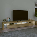 tv-skab med LED-lys 260x36,5x40 cm sonoma-eg