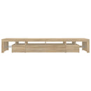 tv-skab med LED-lys 260x36,5x40 cm sonoma-eg