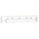 tv-skab med LED-lys 230x36,5x40 cm hvid