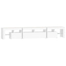 tv-skab med LED-lys 230x36,5x40 cm hvid