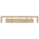 tv-skab med LED-lys 230x36,5x40 cm sonoma-eg
