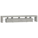 sengebord med LED-lys 230x36,5x40 cm betongrå