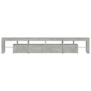sengebord med LED-lys 230x36,5x40 cm betongrå