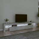 sengebord med LED-lys 215x36,5x40 cm betongrå