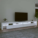 tv-skab med LED-lys 290x36,5x40 cm hvid