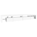 tv-skab med LED-lys 290x36,5x40 cm hvid