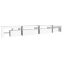 tv-skab med LED-lys 290x36,5x40 cm hvid
