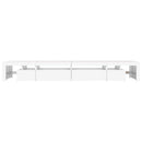 tv-skab med LED-lys 290x36,5x40 cm hvid