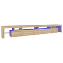 tv-bord med LED-lys 290x36,5x40 cm sonoma-eg