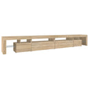 tv-bord med LED-lys 290x36,5x40 cm sonoma-eg