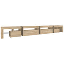 tv-bord med LED-lys 290x36,5x40 cm sonoma-eg
