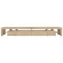 tv-bord med LED-lys 290x36,5x40 cm sonoma-eg