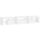tv-skab med LED-lys 200x36,5x40 cm hvid