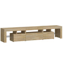 tv-bord med LED-lys sonoma-eg 200x36,5x40 cm