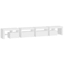 tv-skab med LED-lys 260x36,5x40 cm hvid