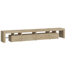 tv-skab med LED-lys 260x36,5x40 cm sonoma-eg