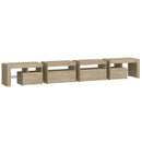tv-skab med LED-lys 260x36,5x40 cm sonoma-eg