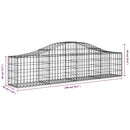 buet gabionkurv 200x30x40/60 cm galvaniseret jern