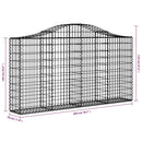 buet gabionkurv 200x30x100/120 cm galvaniseret jern