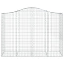 buet gabionkurv 200x50x140/160 cm galvaniseret jern