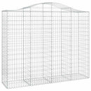 buet gabionkurv 200x50x160/180 cm galvaniseret jern