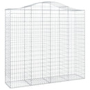 buet gabionkurv 200x50x180/200 cm galvaniseret jern