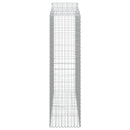 buet gabionkurv 200x50x180/200 cm galvaniseret jern