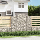 buet gabionkurv 200x50x180/200 cm galvaniseret jern