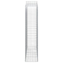 buet gabionkurv 200x50x220/240 cm galvaniseret jern