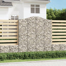buet gabionkurv 200x50x220/240 cm galvaniseret jern