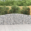buet gabionkurv 400x30x80/100 cm galvaniseret jern